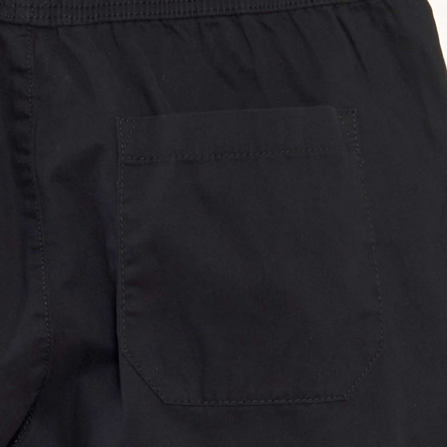 Chino Bermuda shorts with elasticated waist black