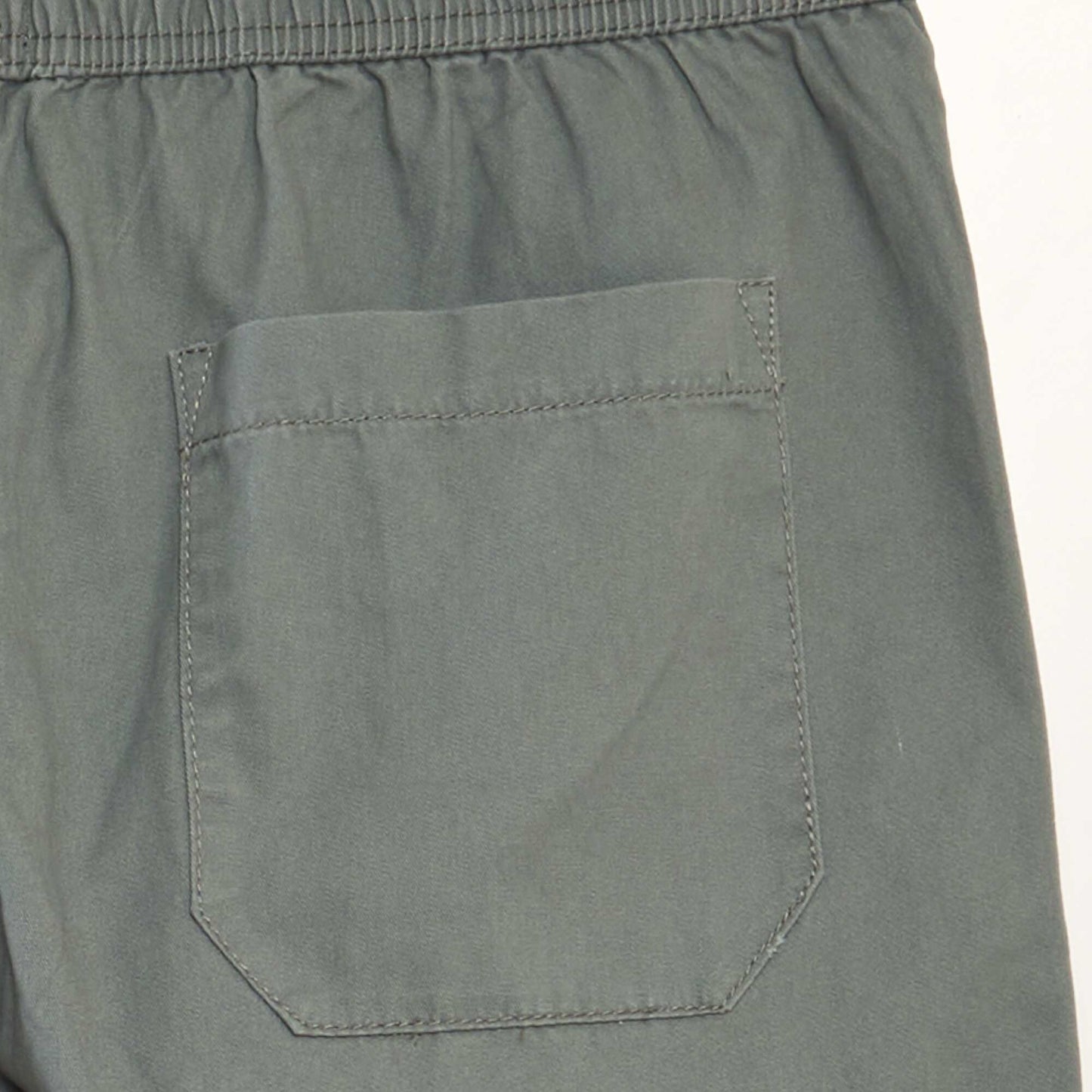 Chino Bermuda shorts with elasticated waist GREEN