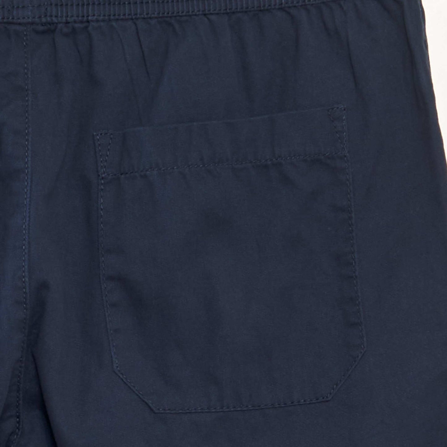 Chino Bermuda shorts with elasticated waist blue
