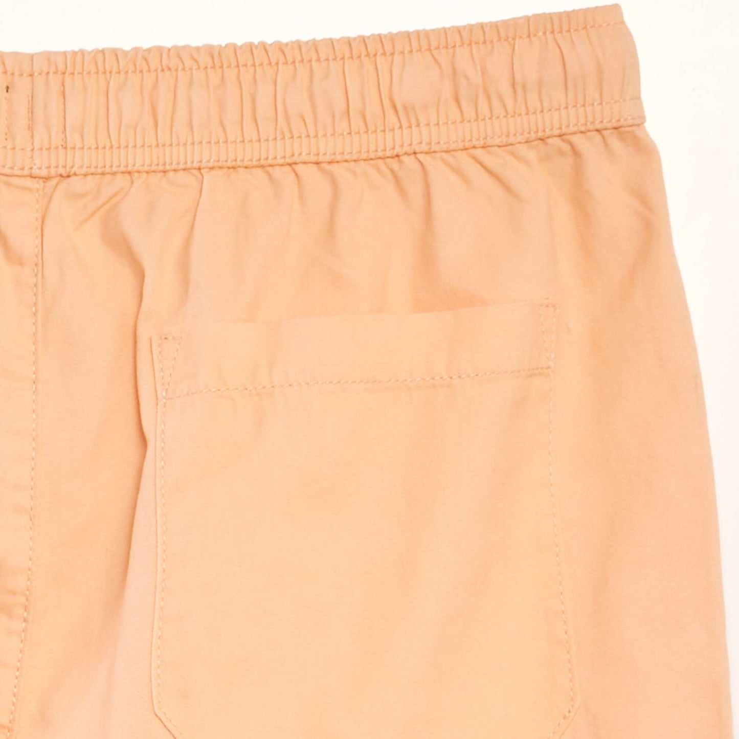 Chino Bermuda shorts with elasticated waist ORANGE