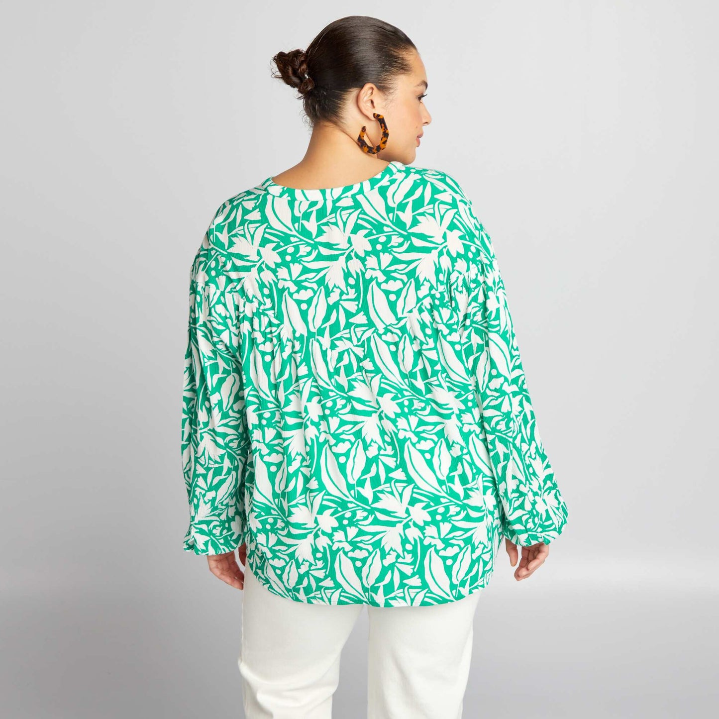 Flowing printed blouse GREEN