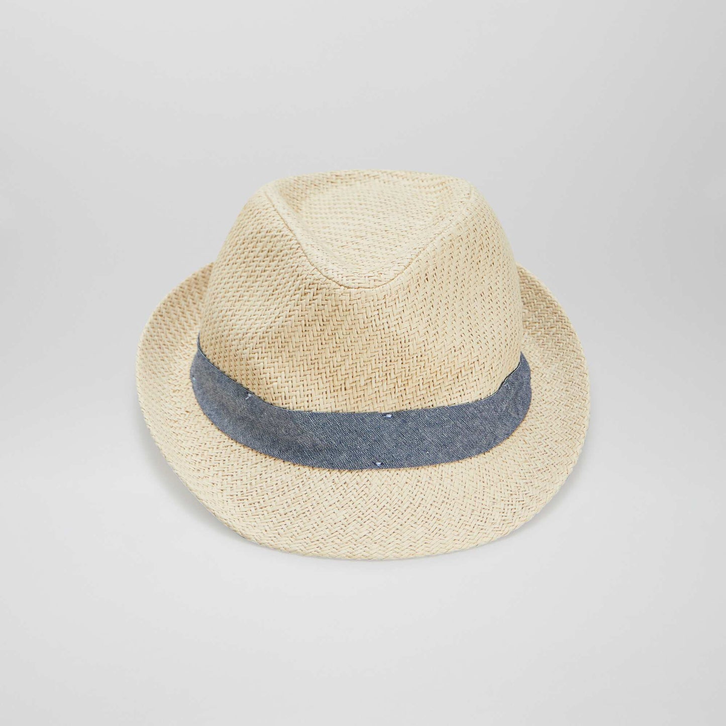 Straw hat with band BEIGE