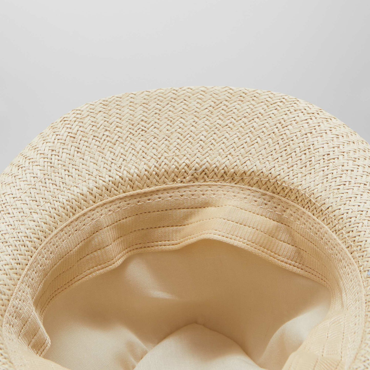 Straw hat with band BEIGE