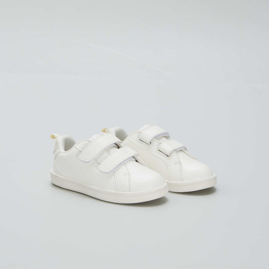 White low-top trainers white