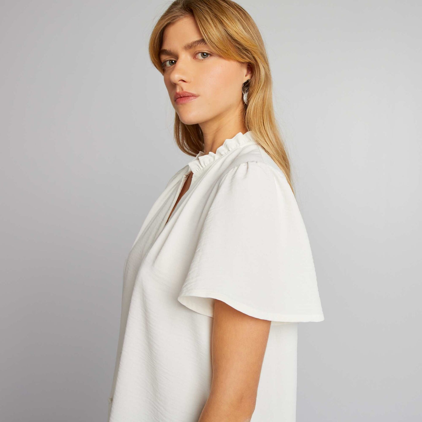Flowing blouse WHITE