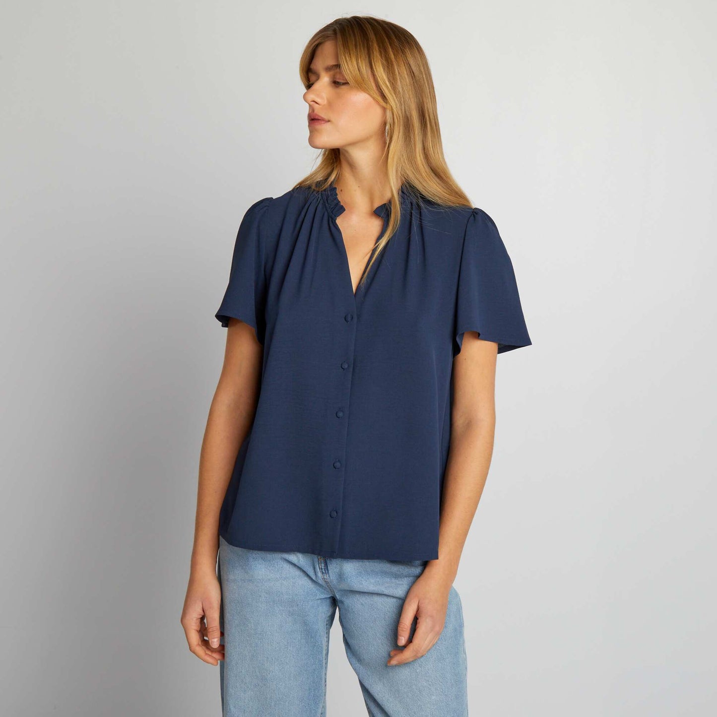 Flowing blouse navy