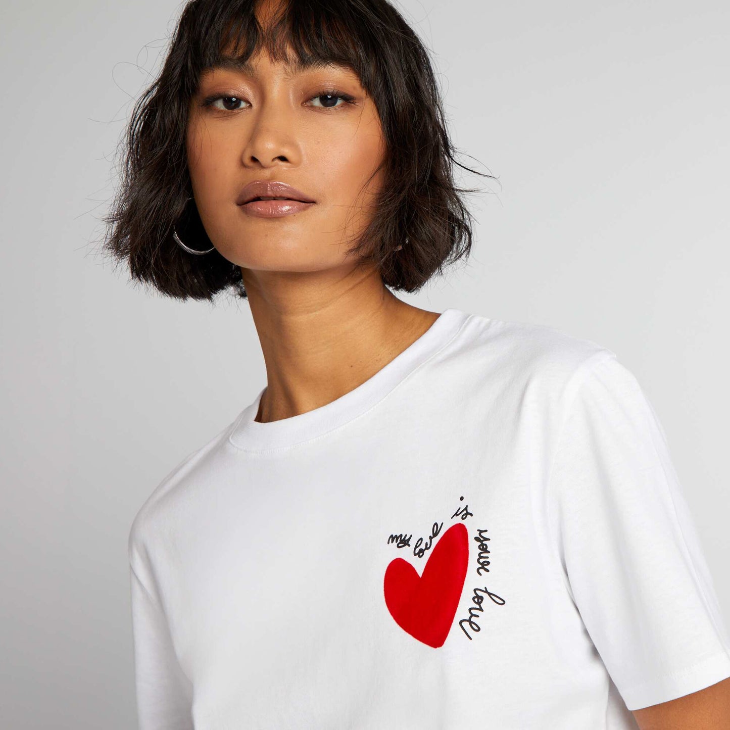 Valentine's Day basic T-shirt WHITE