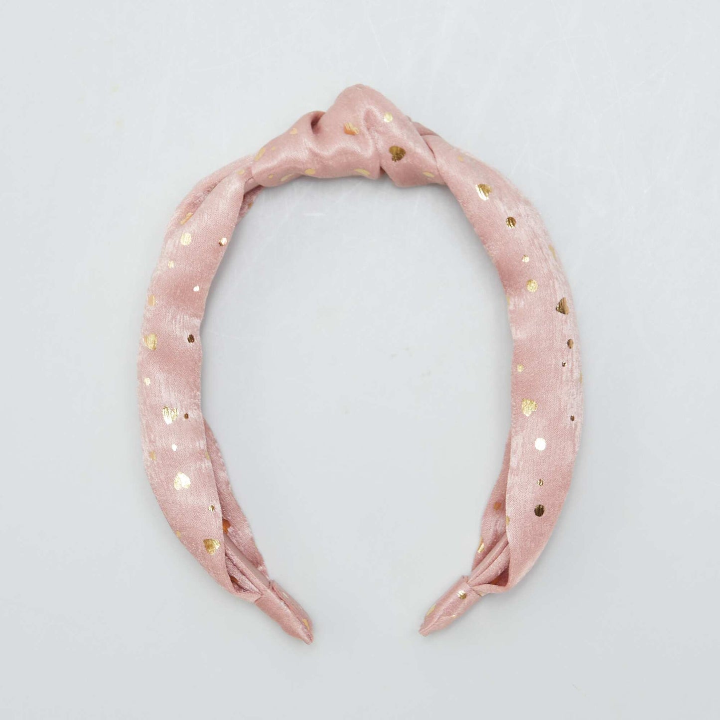 Wide hairband with tie fastening PINK