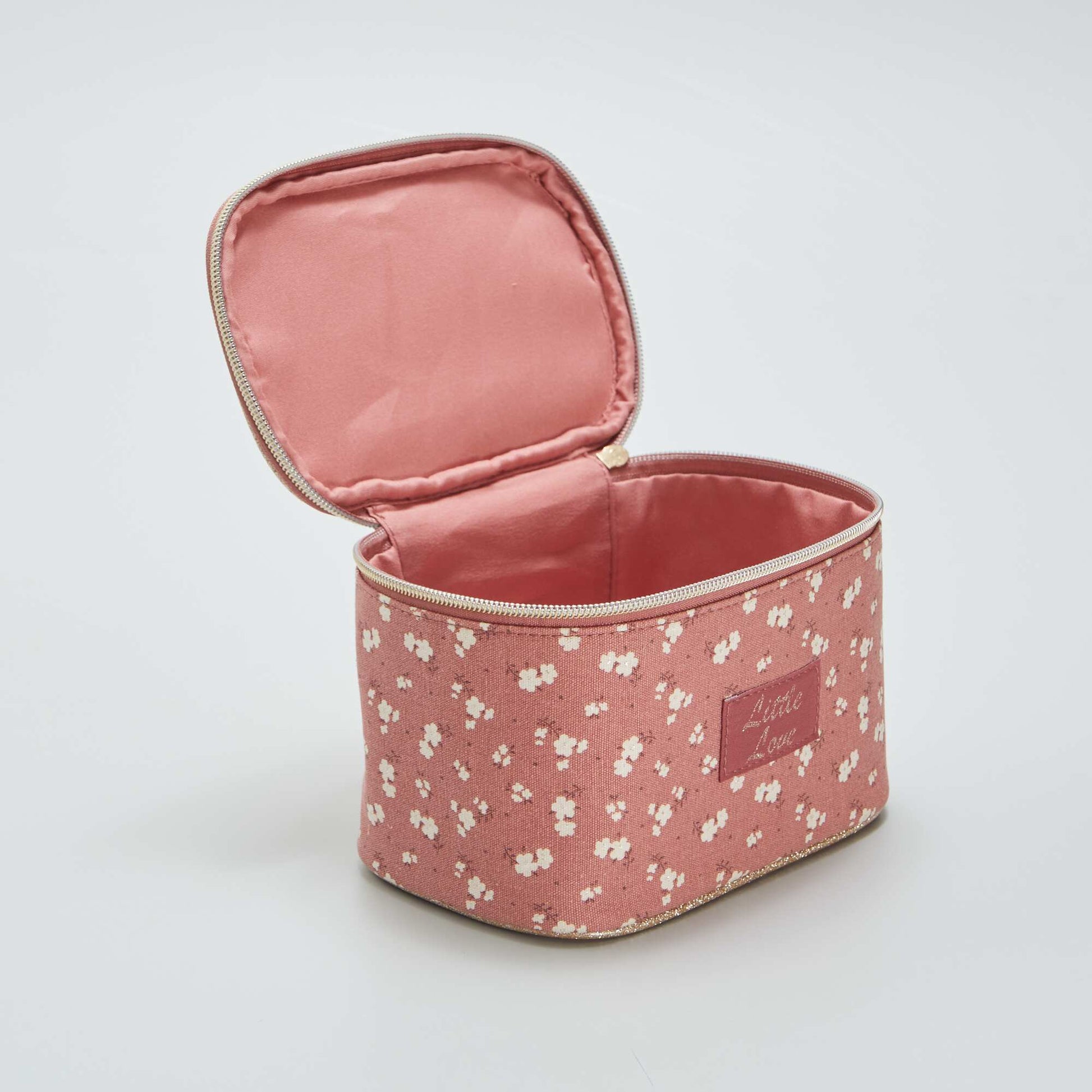 Floral print vanity case PINK