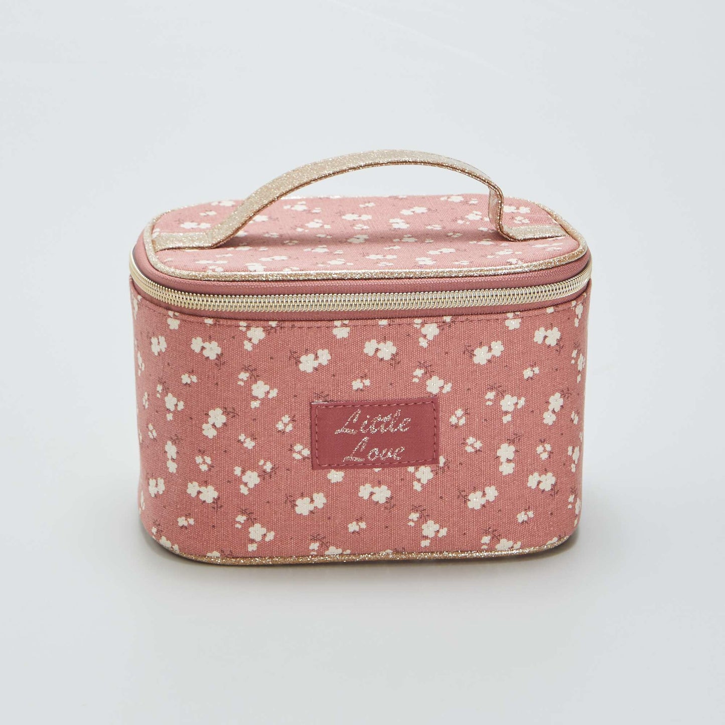 Floral print vanity case PINK