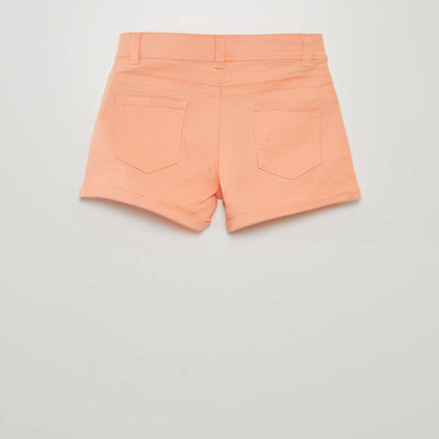 Twill shorts ORANGE