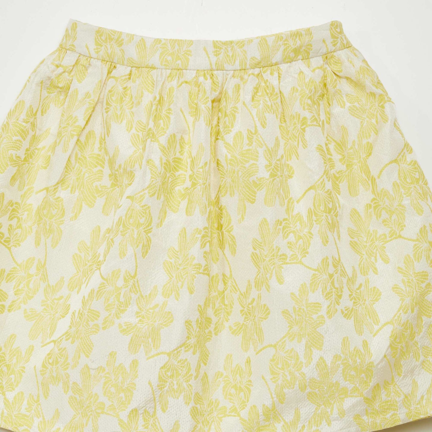 Glittery jacquard midi skirt YELLOW