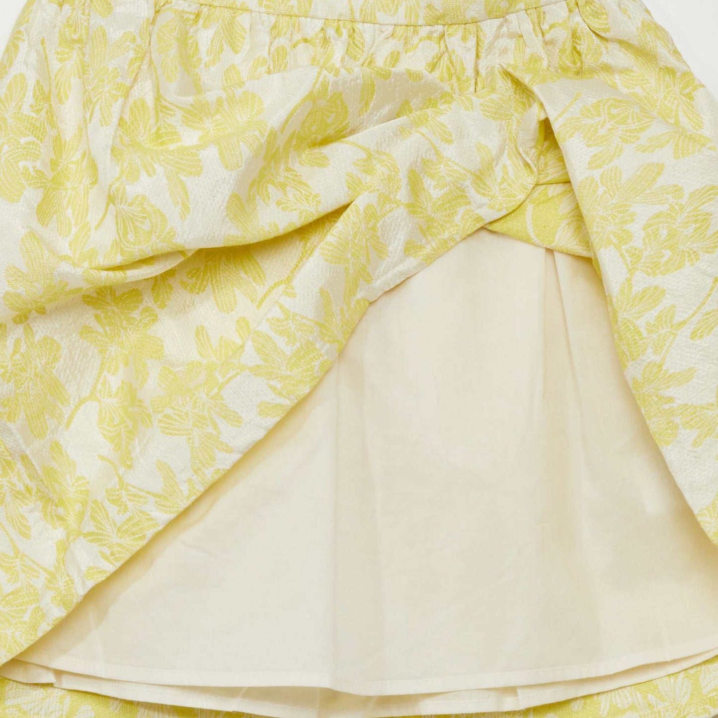 Glittery jacquard midi skirt YELLOW