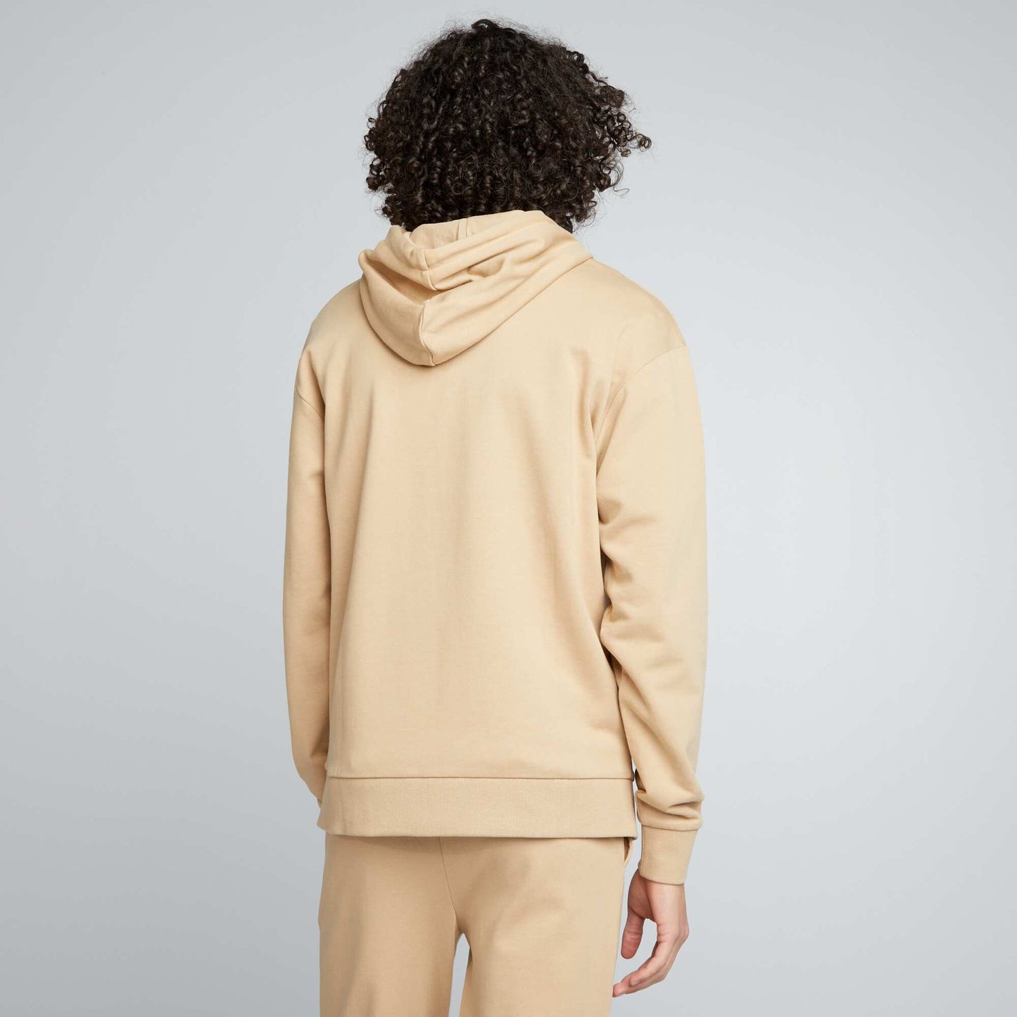 Hoodie with embroidered detail BEIGE