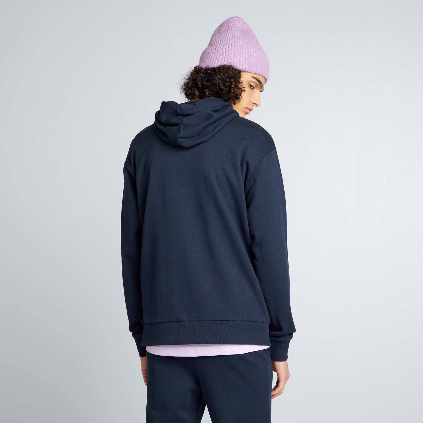 Hoodie with embroidered detail BLUE