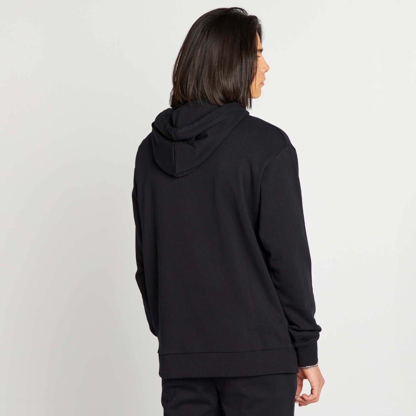 Hoodie with embroidered detail black