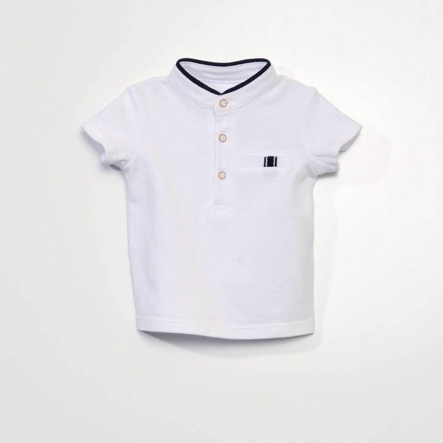 Two-piece set - Polo-style T-shirt + twill shorts WHITE
