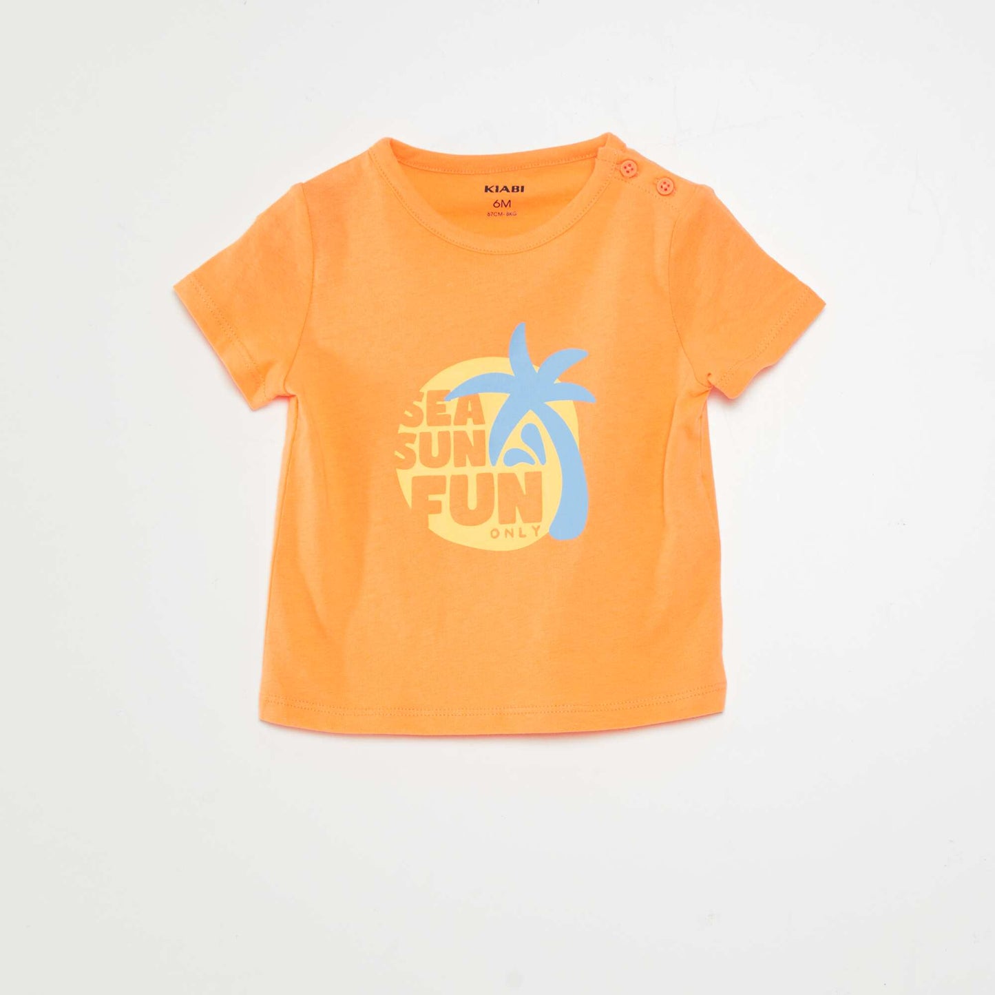 Short-sleeved printed T-shirt ORANGE