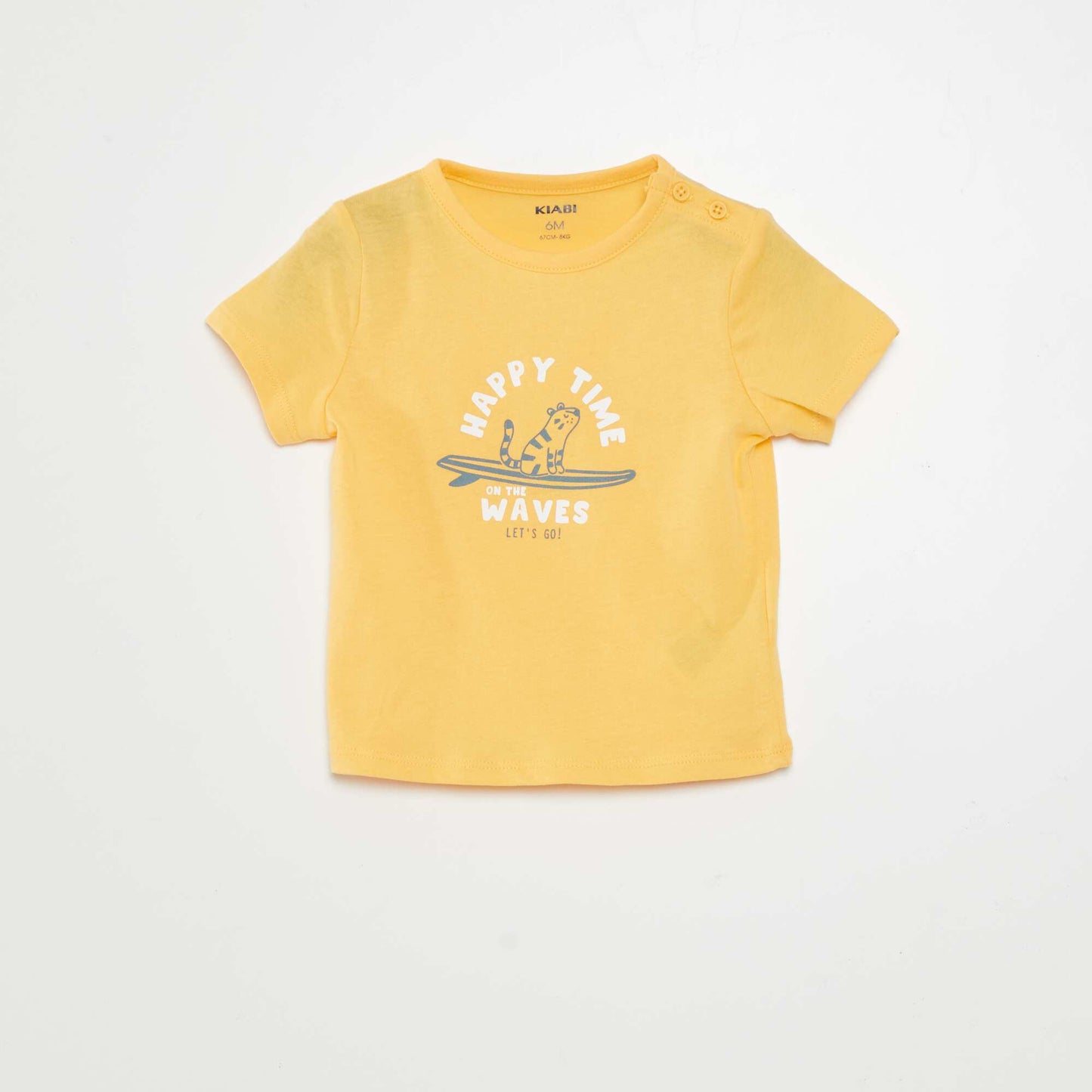 Short-sleeved printed T-shirt YELLOW