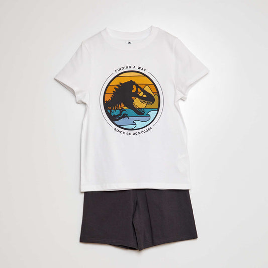 'Jurassic World' short pyjamas - 2-piece set WHITE