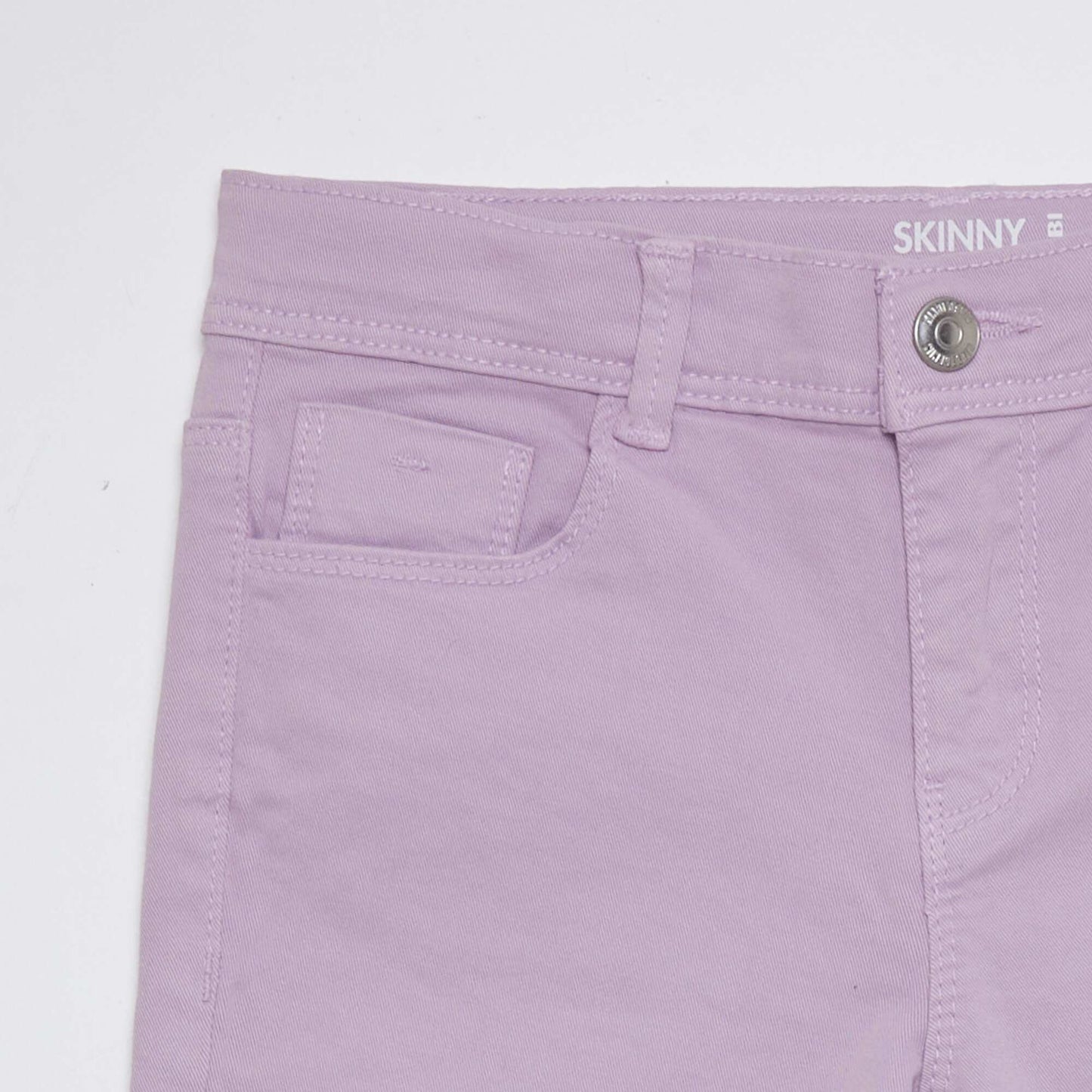Skinny cropped trousers with high waist PURPLE