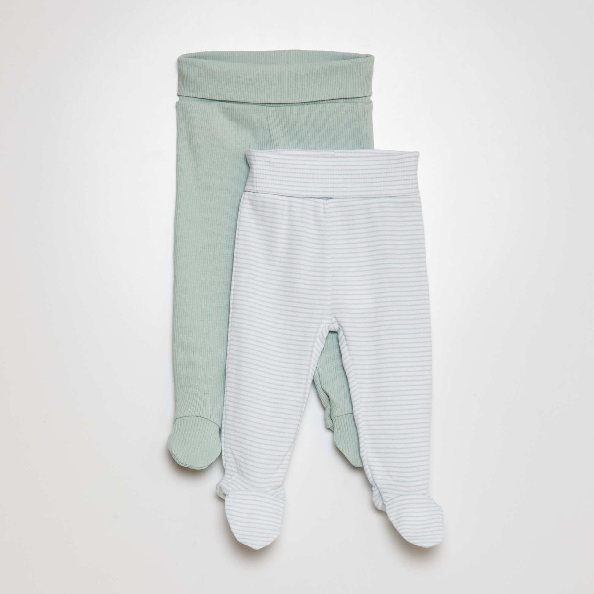 Pack of cotton leggings - 2-piece set BLUE