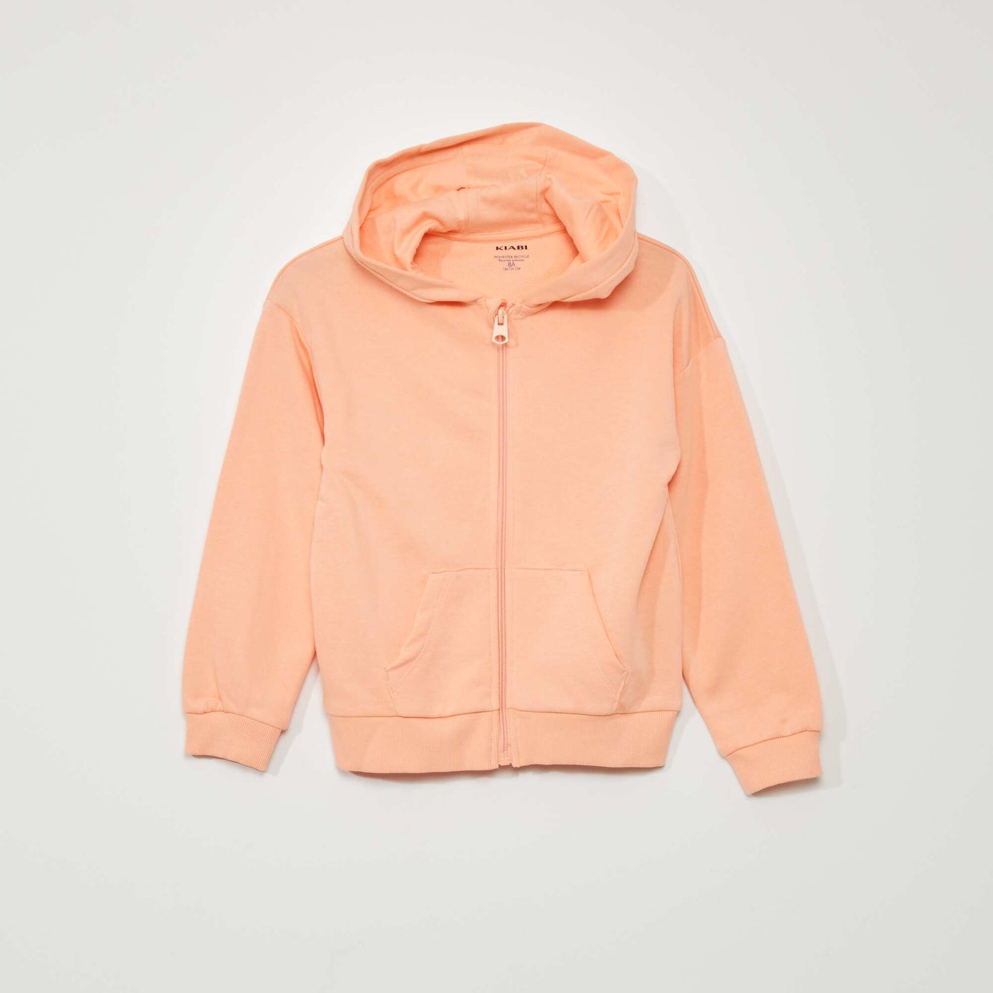 French terry zip-up sweatshirt ORANGE