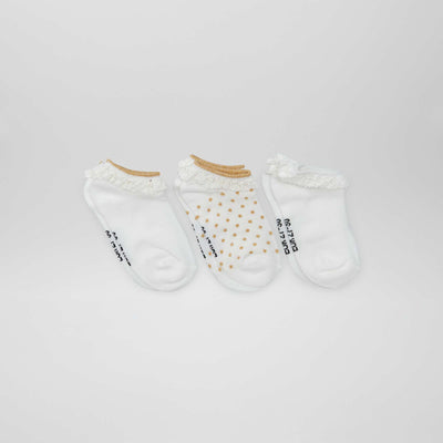 Pack of 3 pairs of ankle socks WHITE