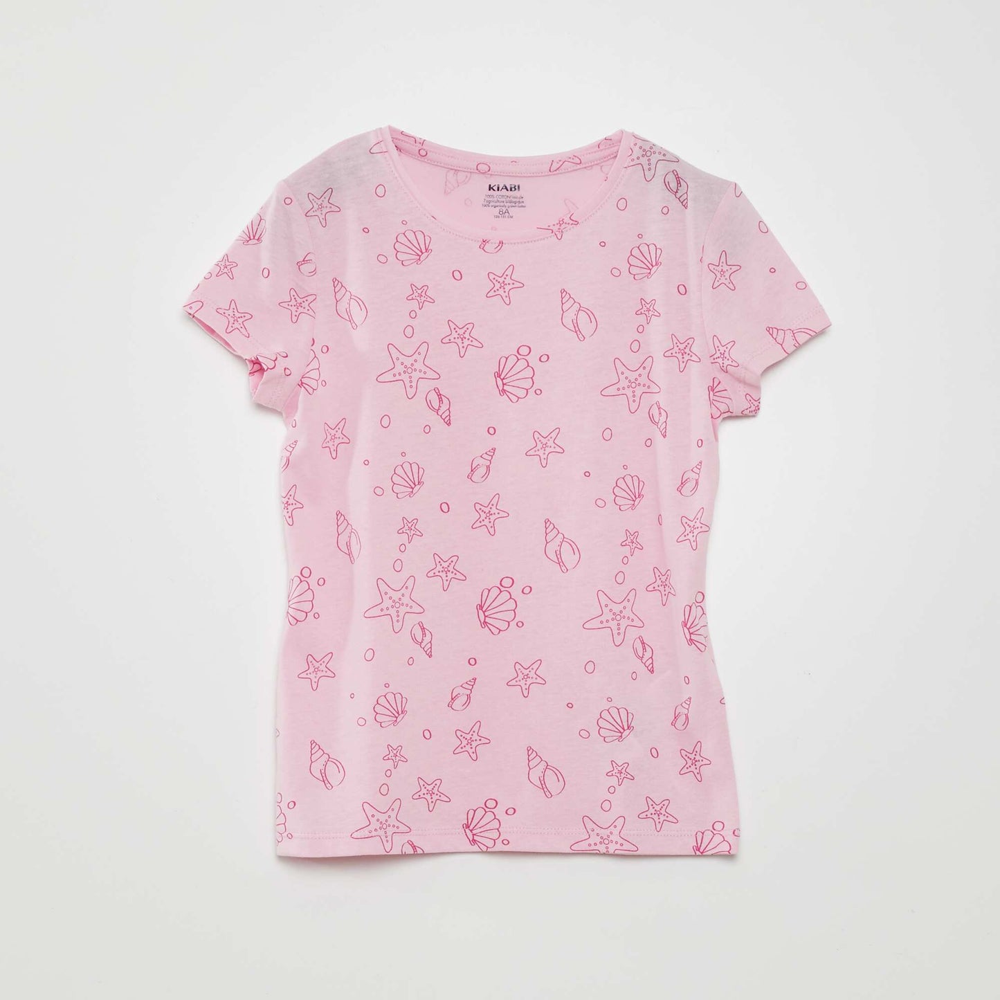 Printed jersey knit T-shirt PINK