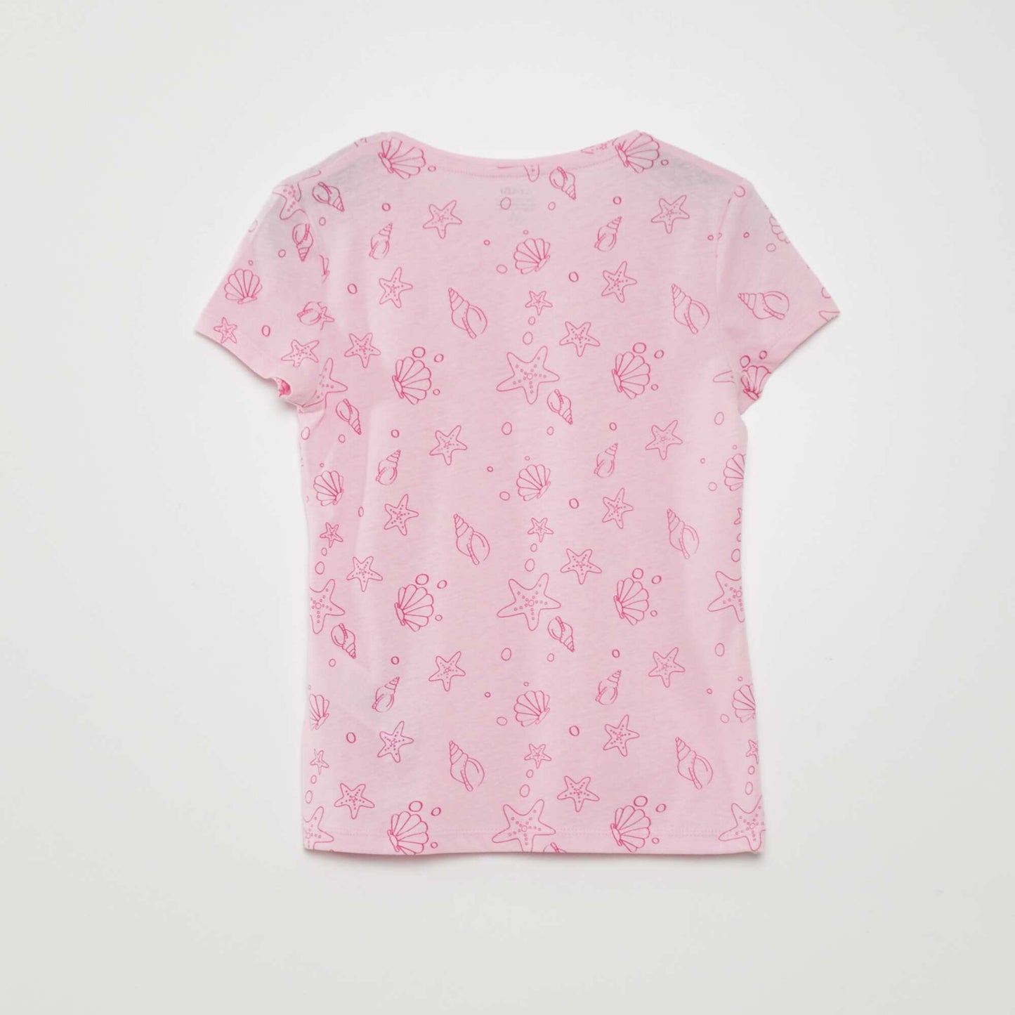 Printed jersey knit T-shirt PINK