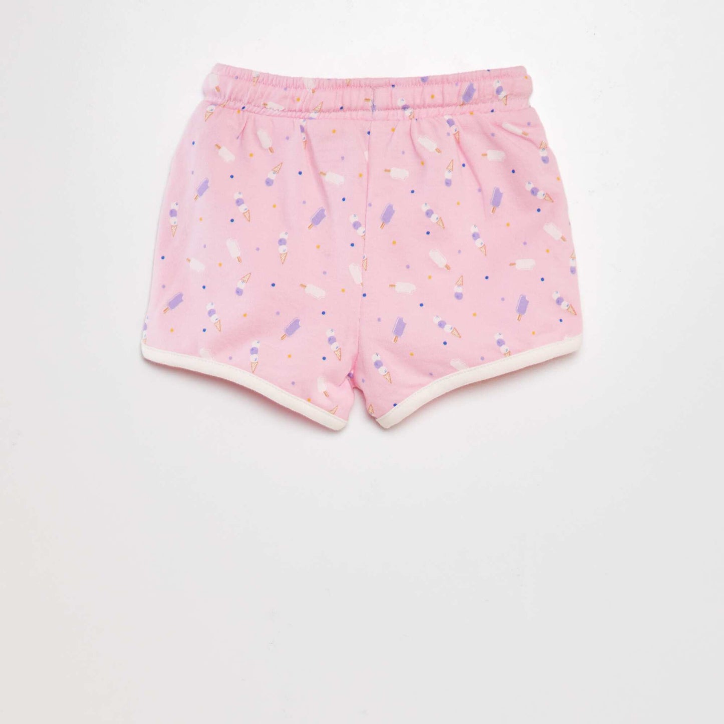 Printed French terry shorts PINK