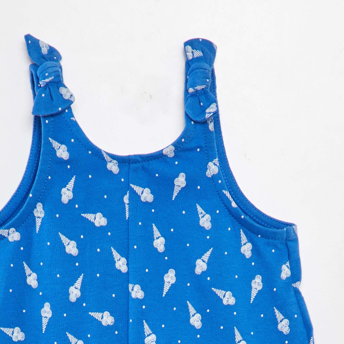 Printed frilly romper suit BLUE