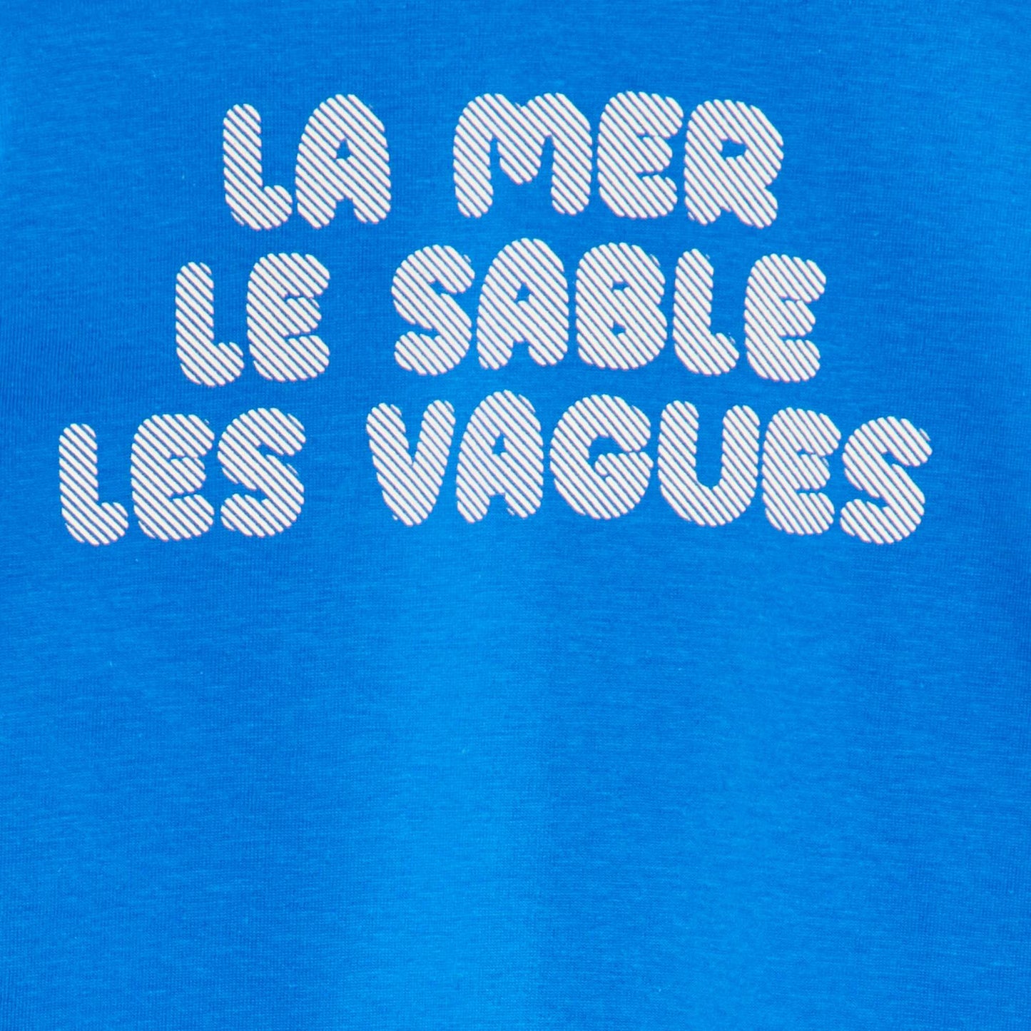 Beach print T-shirt BLUE
