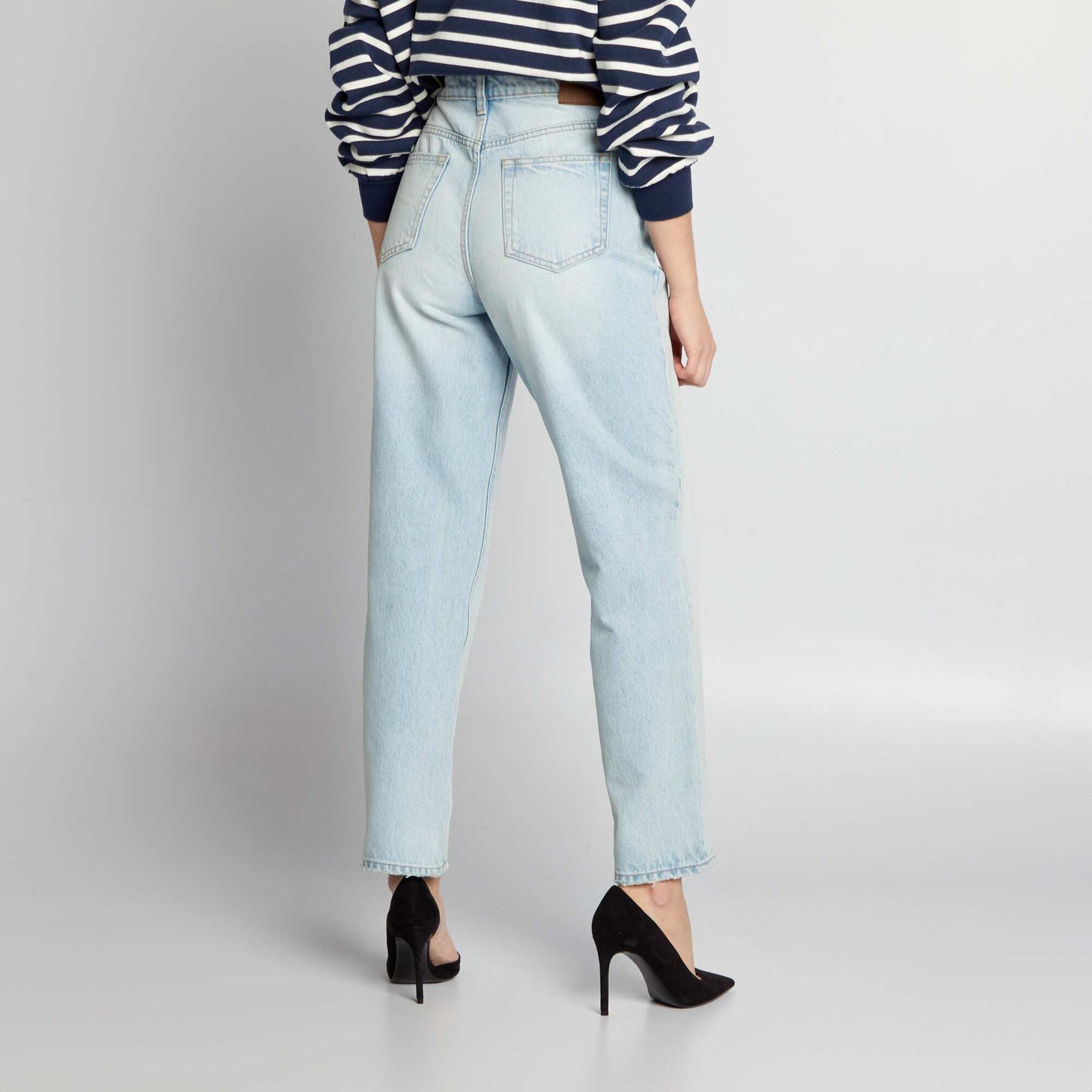 High-rise straight jeans BLUE