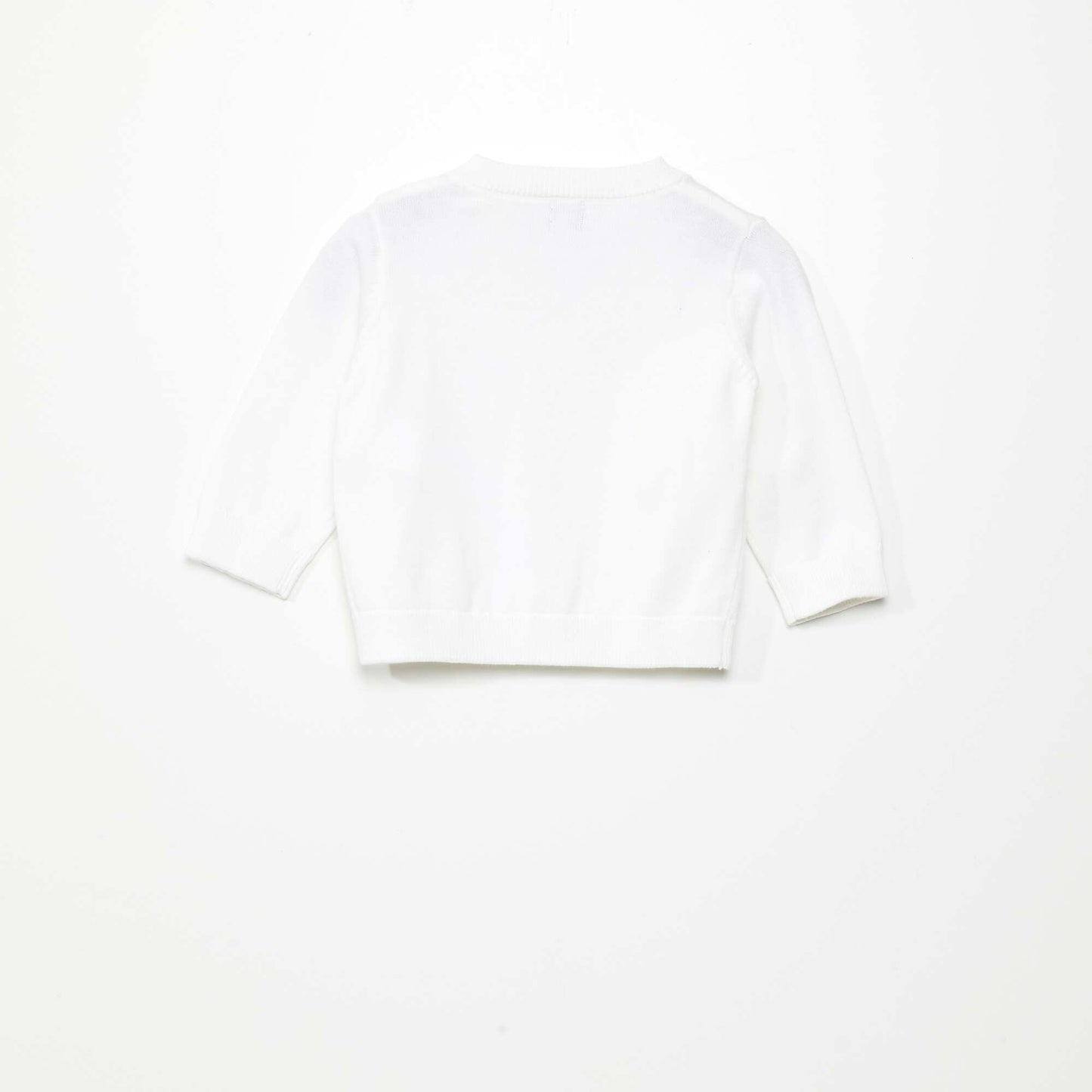 Lightweight knit V-neck cardigan WHITE