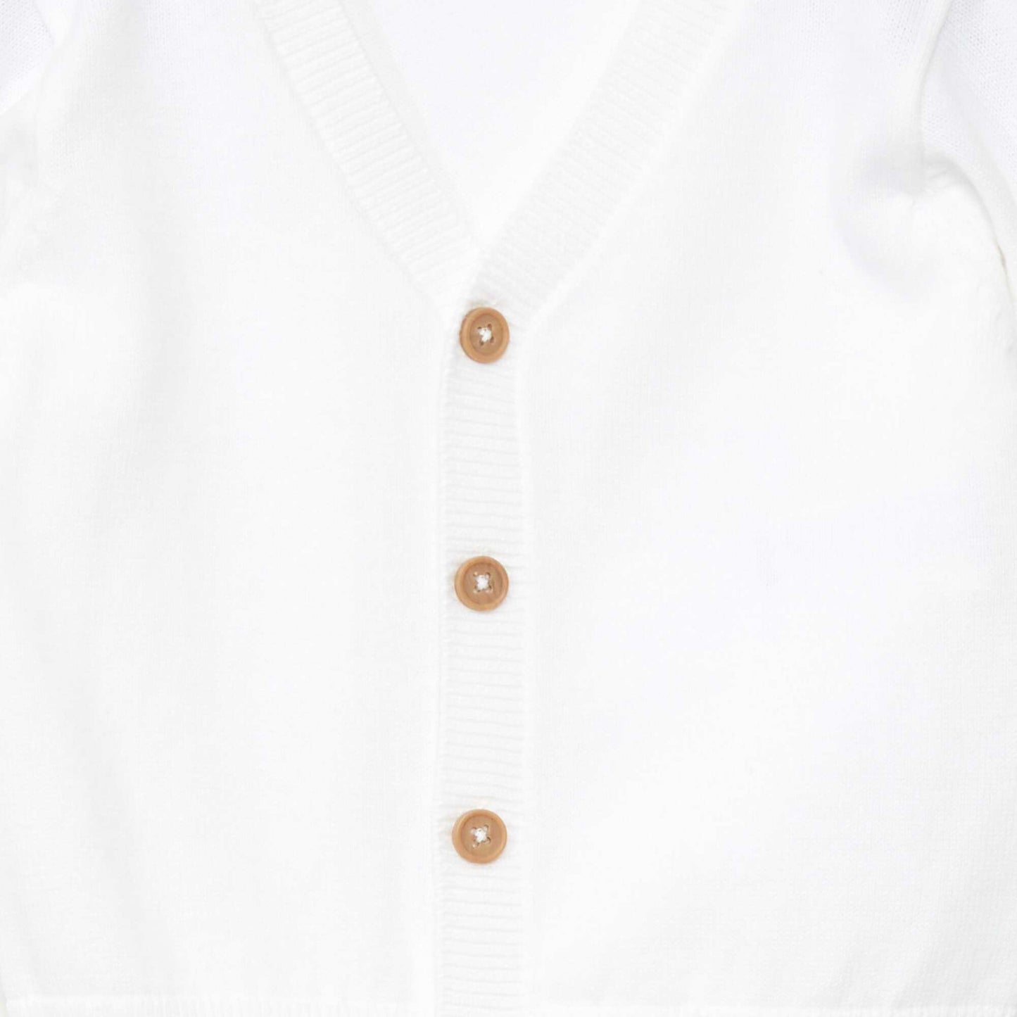 Lightweight knit V-neck cardigan WHITE