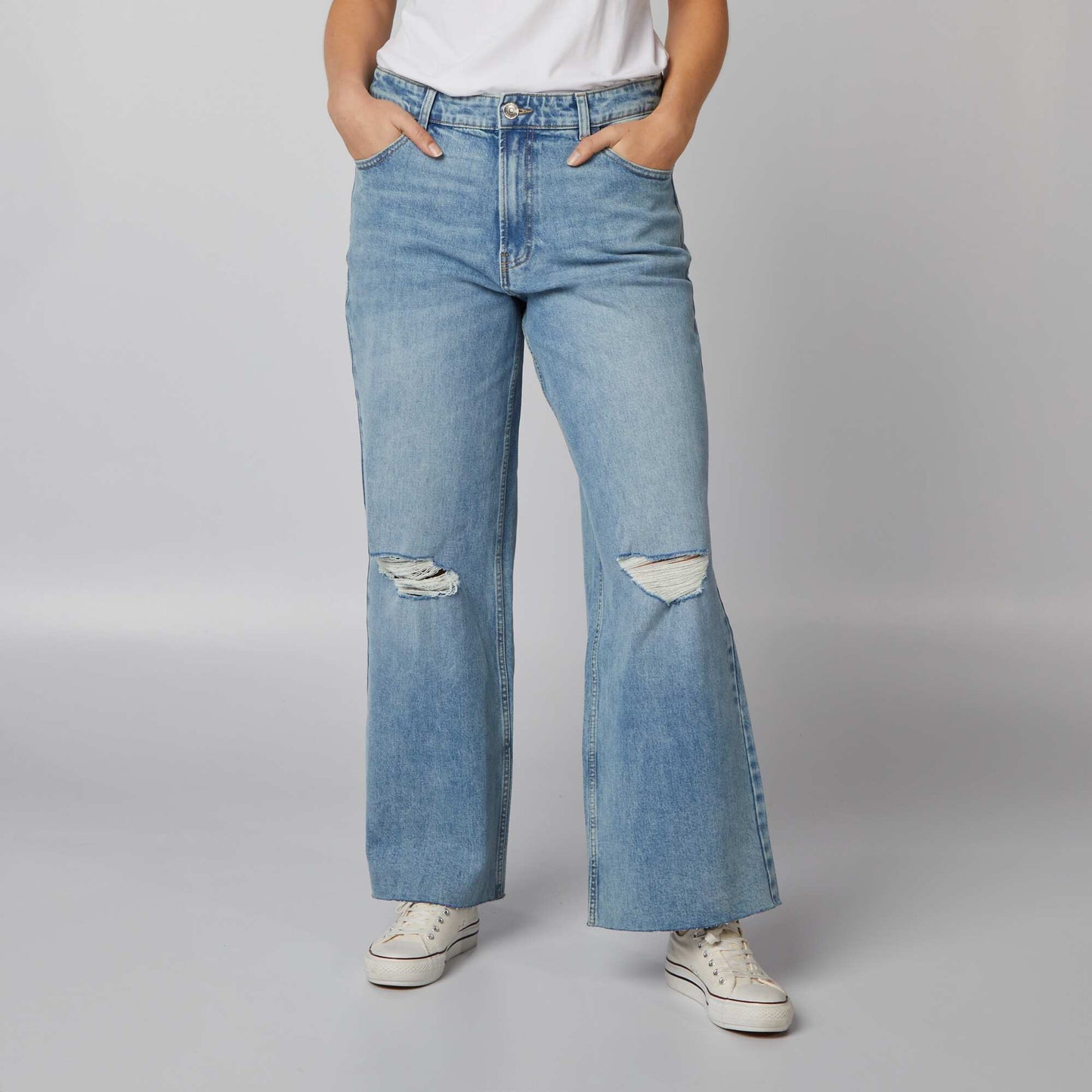 High-rise wide-leg jeans BLUE
