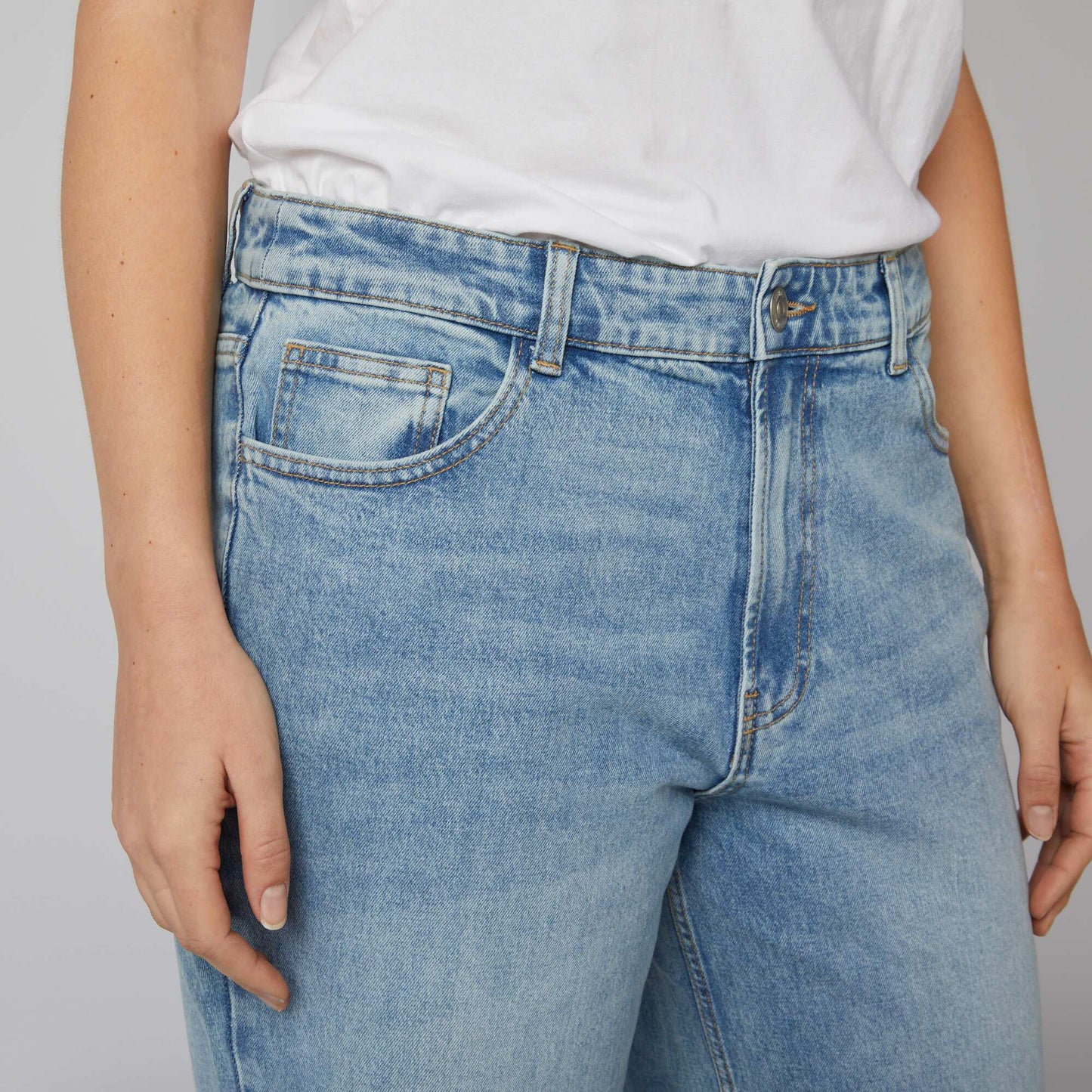 High-rise wide-leg jeans BLUE