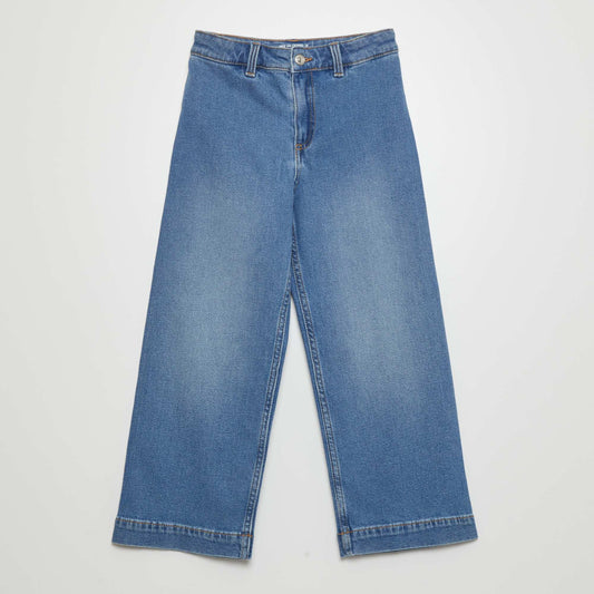 Wide-leg cropped jeans BLUE