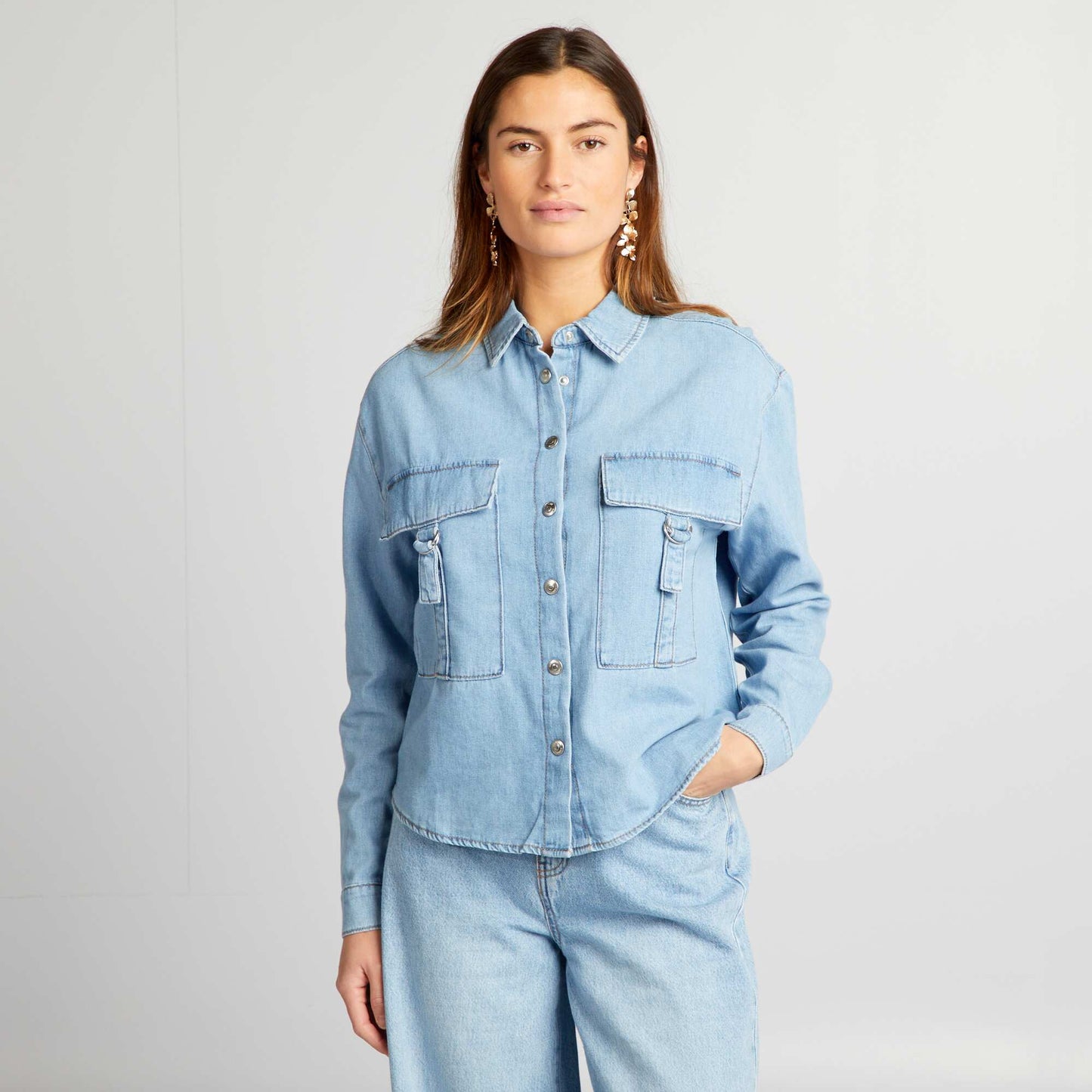 Denim shirt BLUE