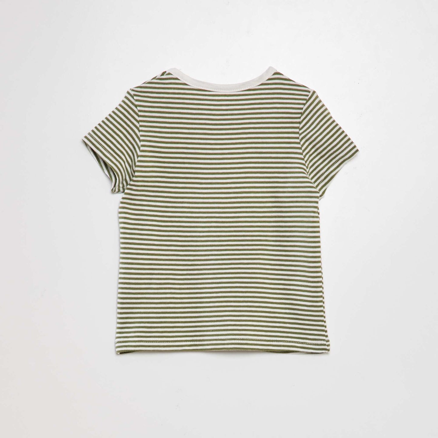 T-shirt with buttoned shoulder KHAKI