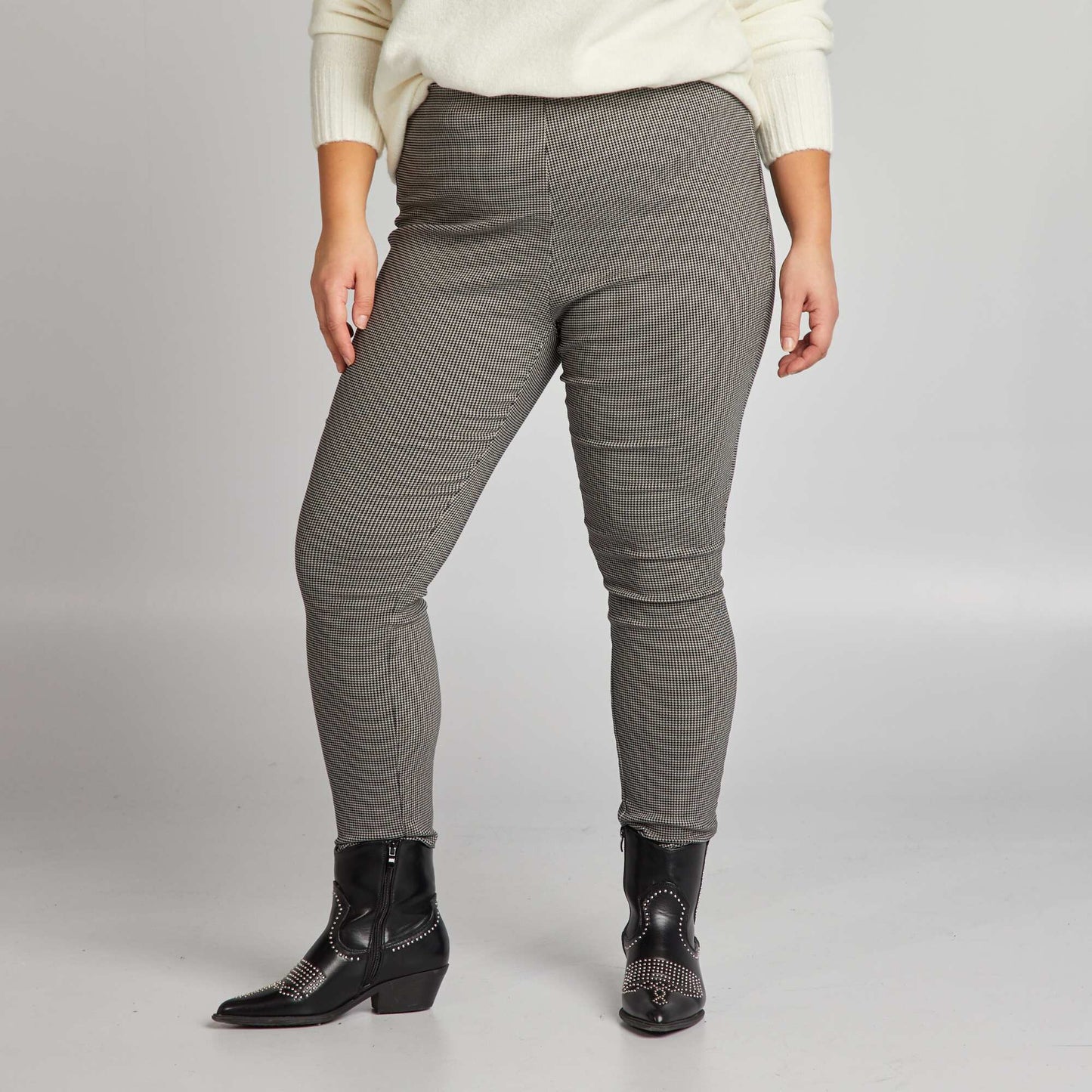 Mini houndstooth leggings GREY