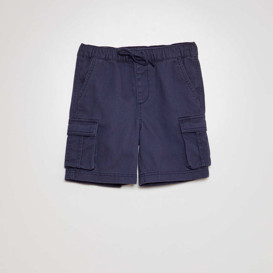 Straight-leg Bermuda shorts with side pockets BLUE
