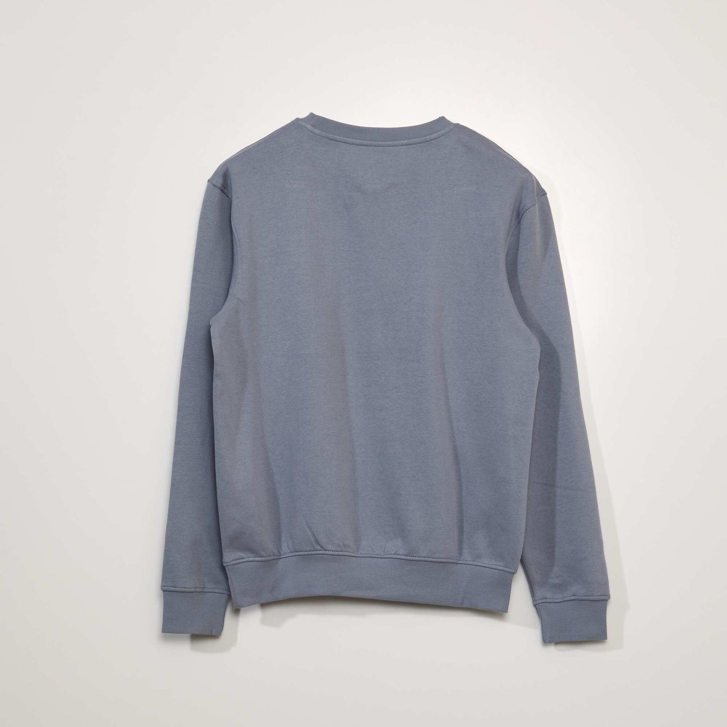 Round neck sweater with sweatshirt fabric lining TRADE WINDS