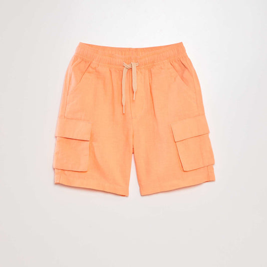 Multi-pocket Bermuda shorts ORANGE
