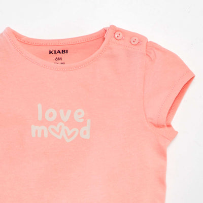 Printed slogan T-shirt PINK