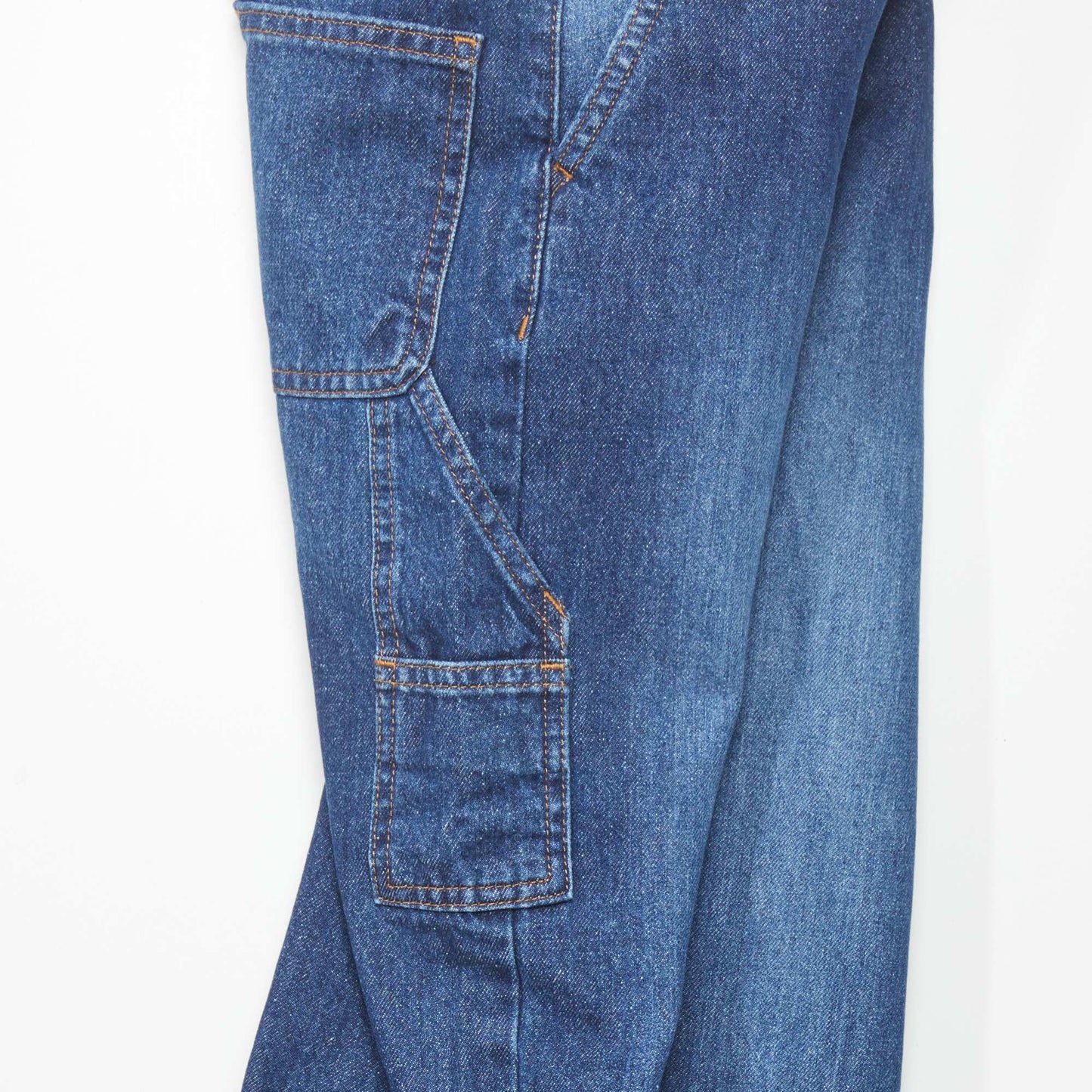 Straight-leg jeans with side pockets BLUE