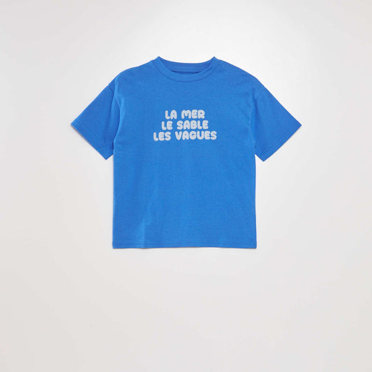 Printed T-shirt BLUE