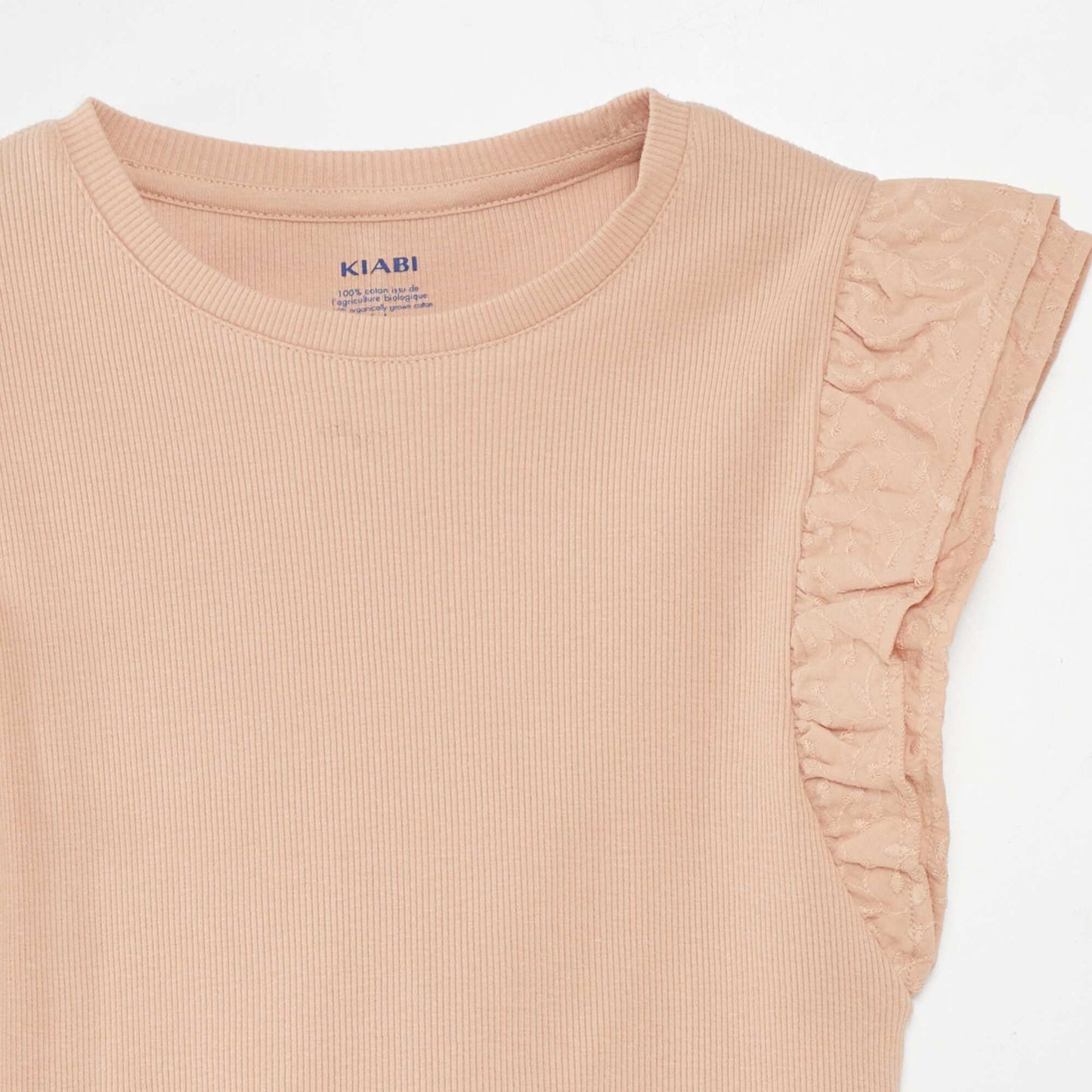 T-shirt with ruffled sleeves PINK