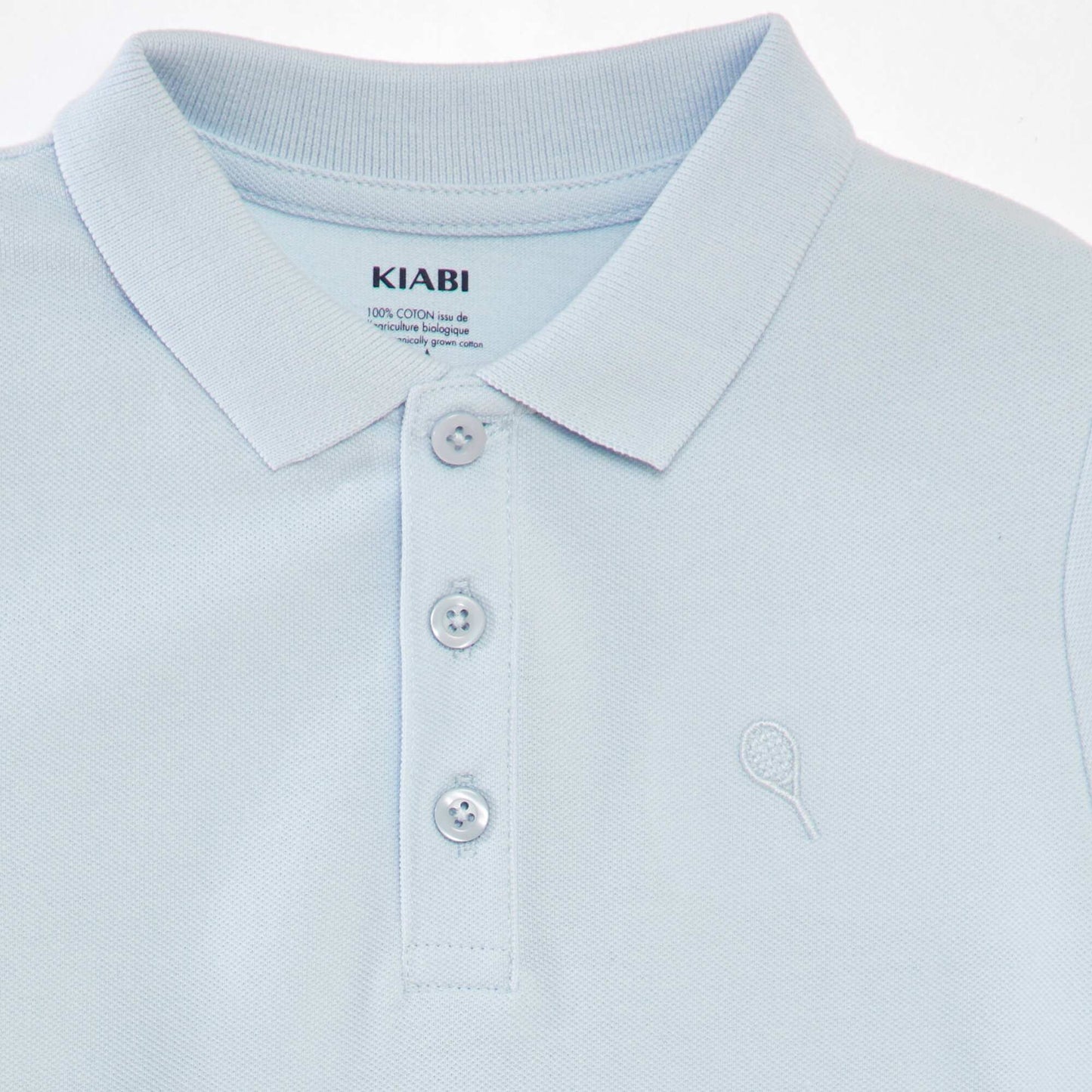 Cotton piqué polo shirt BLUE